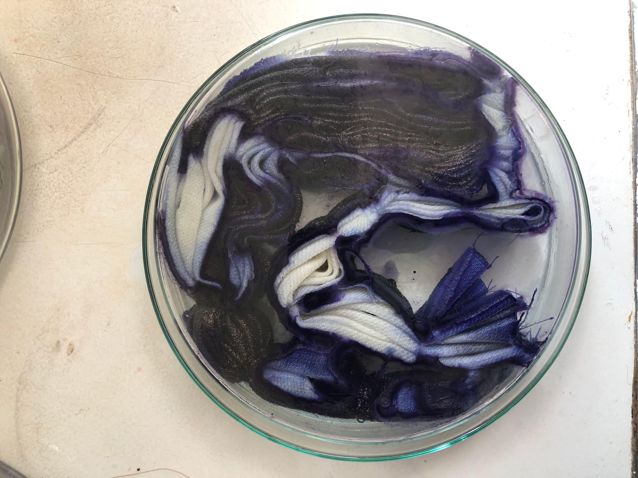 Shibori tie-dye technique applied on Bacterial dye 