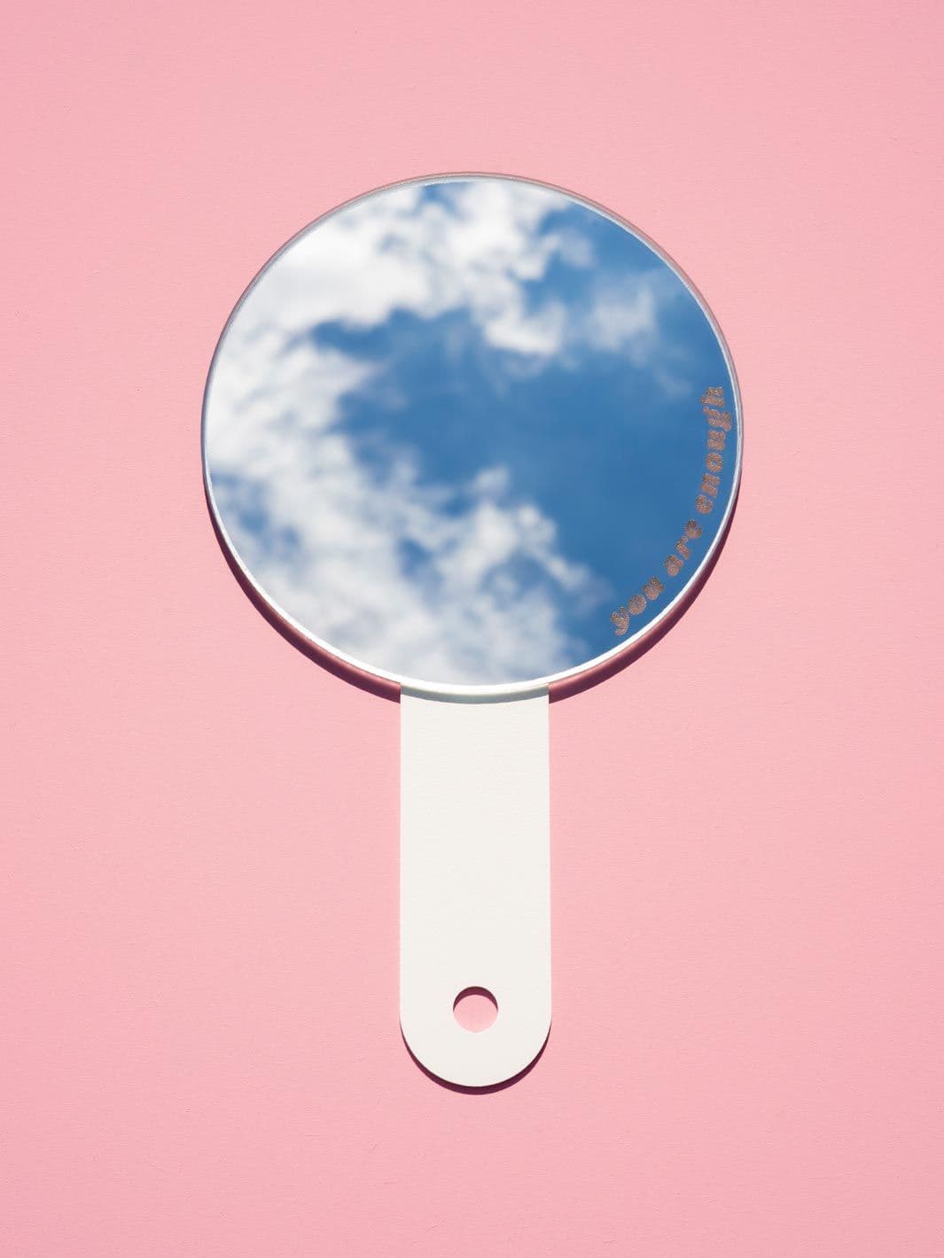 Powder-coated steel sheet is a material that creates the Hand Mirror Mila ME - Self Love (Photo credit: @EveryOtherDay)