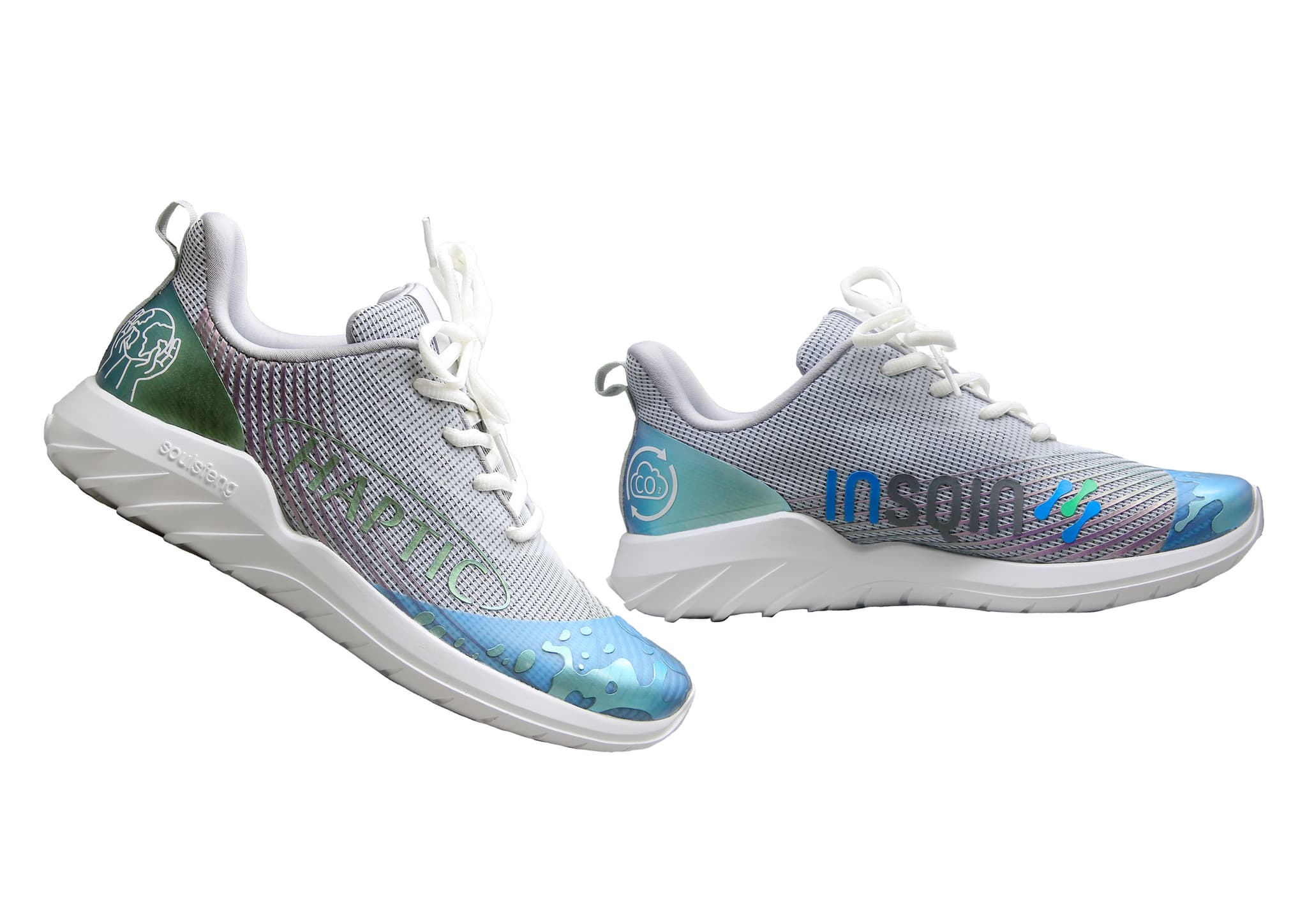 Footwear featuring haptic perception-focused coatings (Photo credit: @HAPTIC)