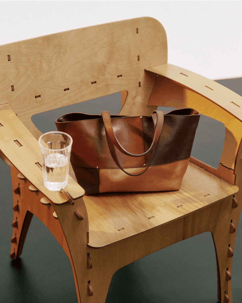 An upcycled tote bag with Madewell.