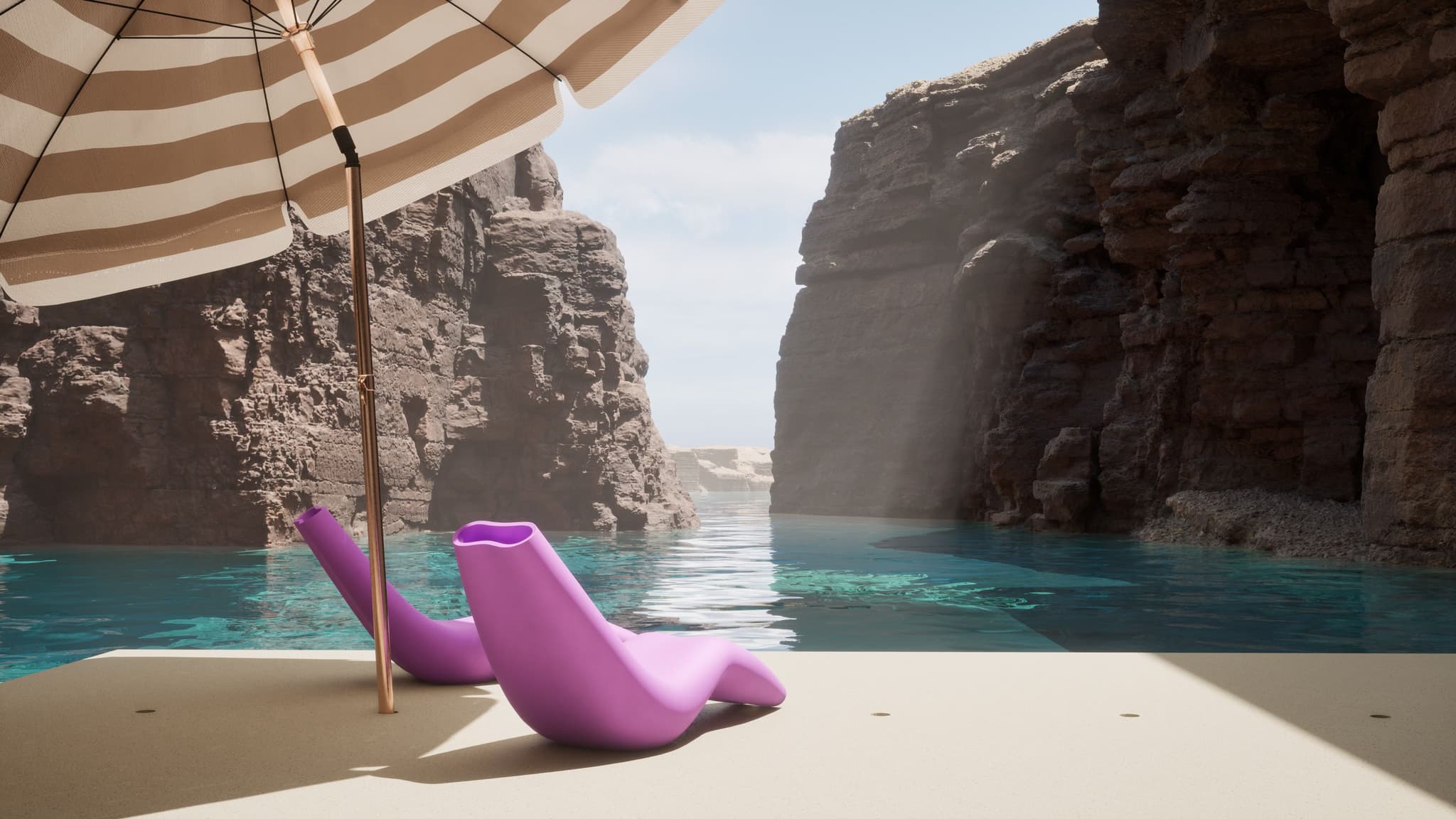 “BDSM sun lounger” showcased in the Eidetic Dream virtual gallery