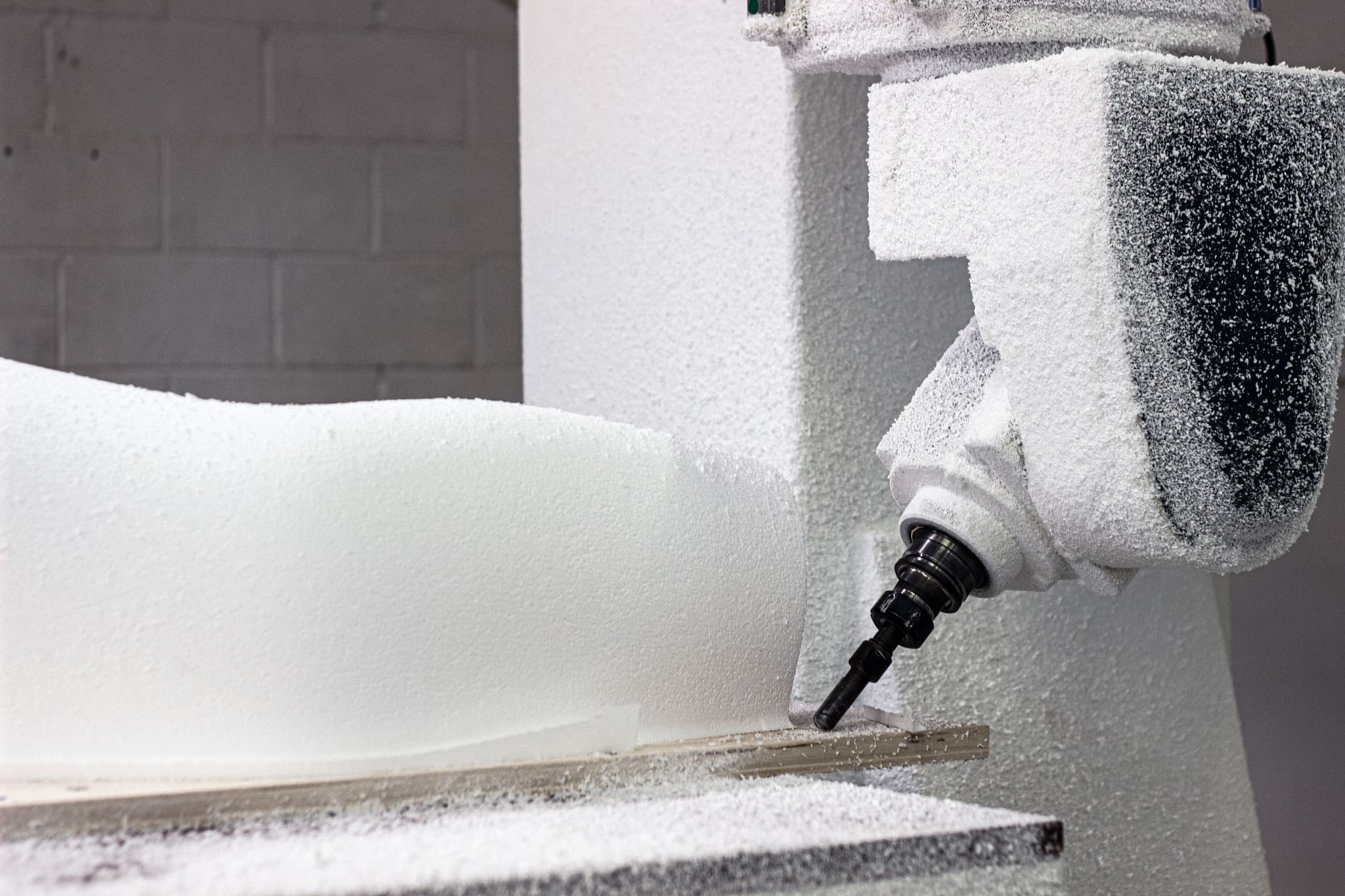 The CNC milling process of the “BDSM” sun lounger prototype