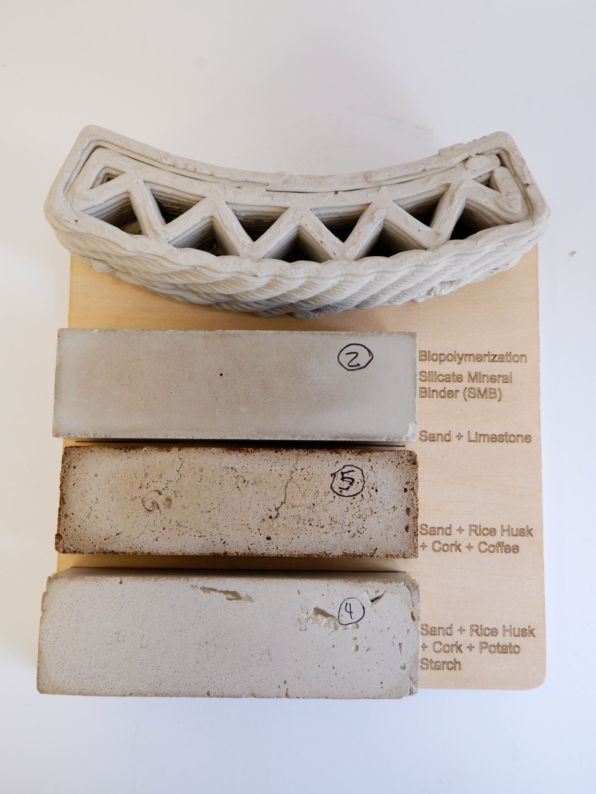 Miriam Barbosa, Neda Momeni and Prof. Christian Pongratz, Arts & Wellness Center, Peccioli/Italy (A Circular Approach to Sustainability & Health) and Geopolymer Research Exploration, work developed for the Salone del Mobile di Milan, 2024.