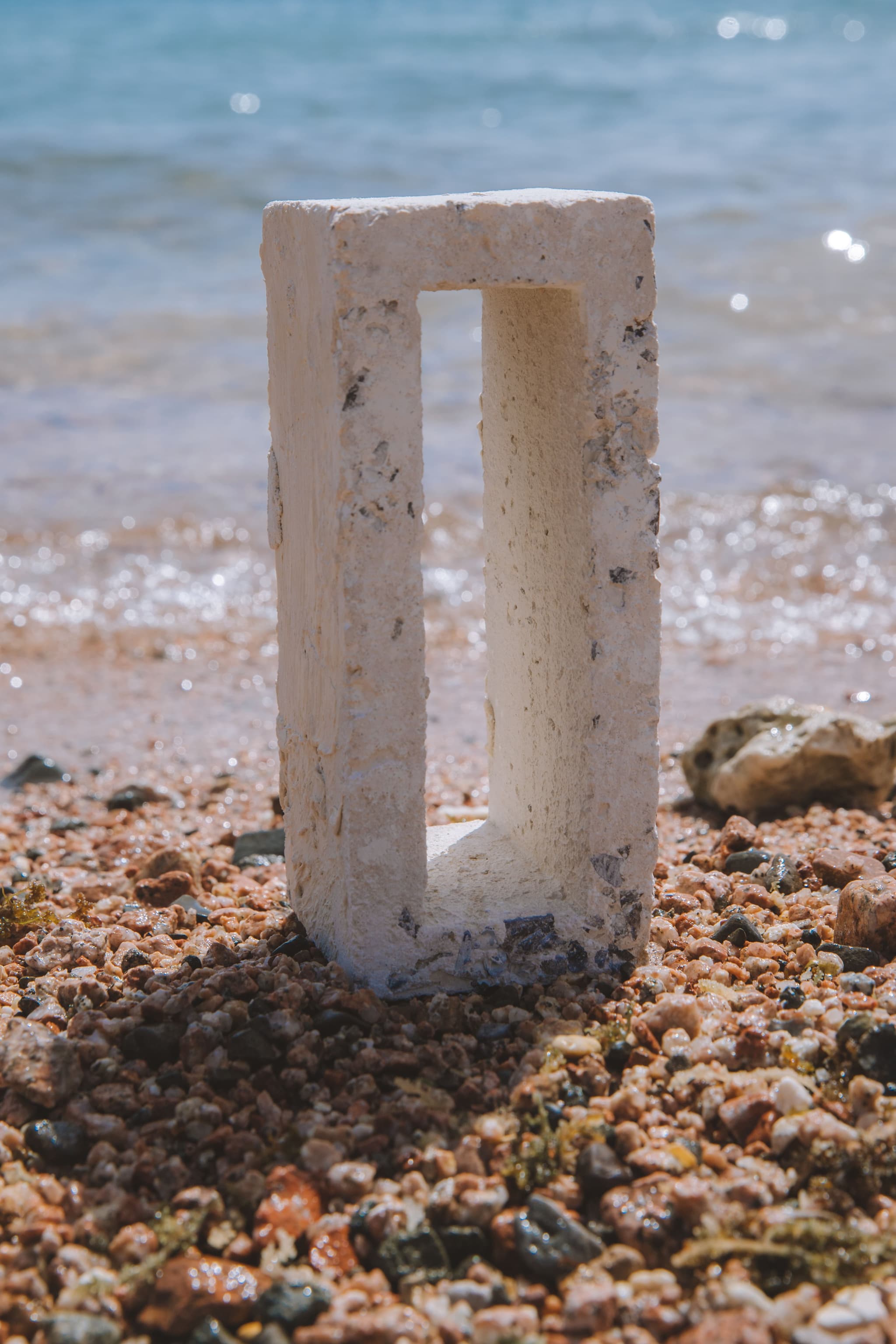 Bricks made from recycled seafood waste - material developed by FADAA.