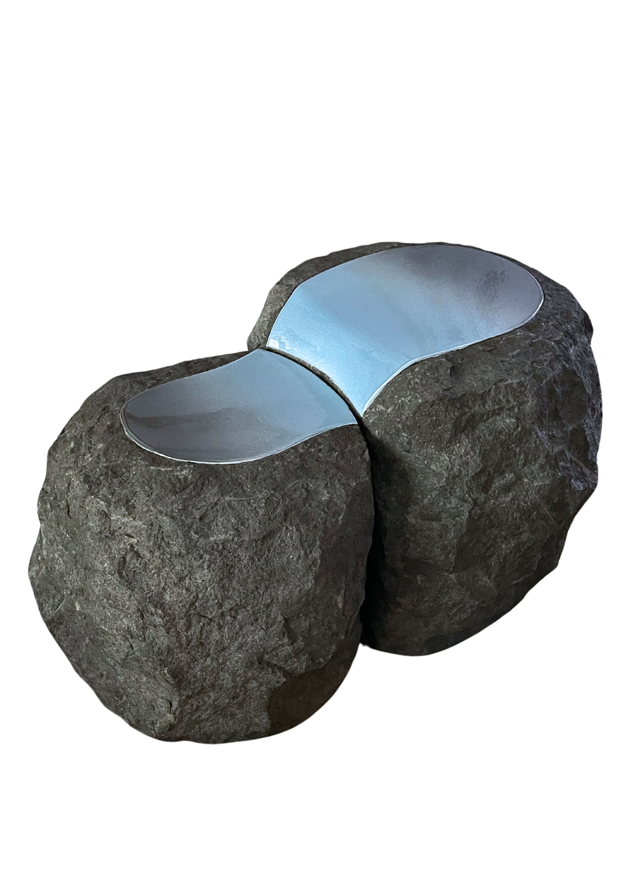 Lava stone twin side tables - Introduced at Milan Design Week 2024 (Photo credit: @P.H.I. Interior)