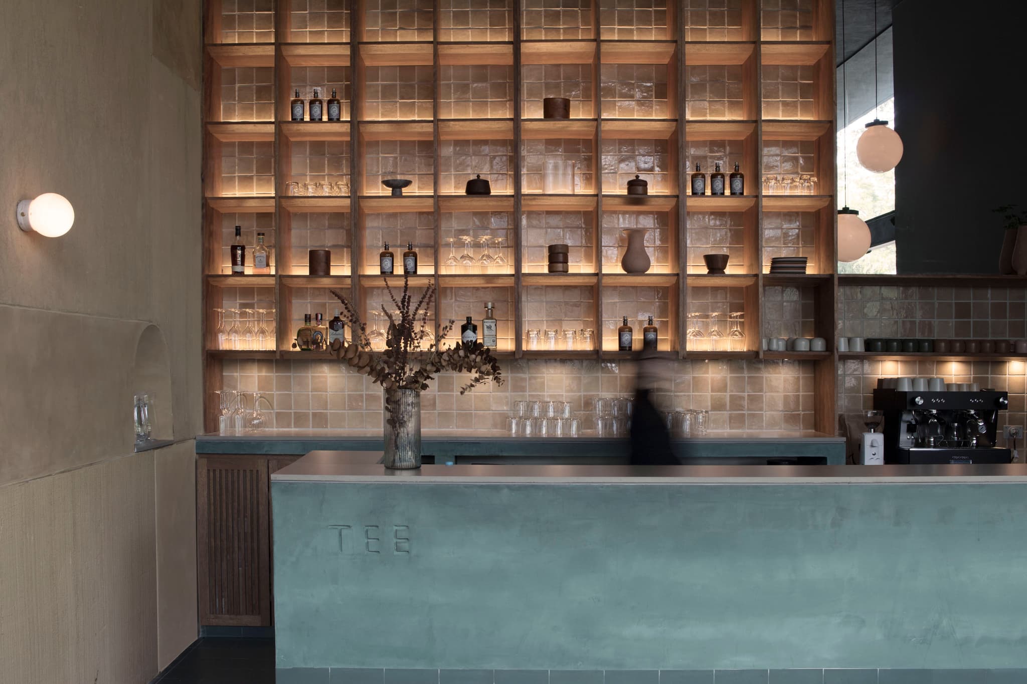 Te Extraño, Extraño (2023) by FMT Estudio. The design process, from initial illustration, through rendering, to the final reality of the completed project.