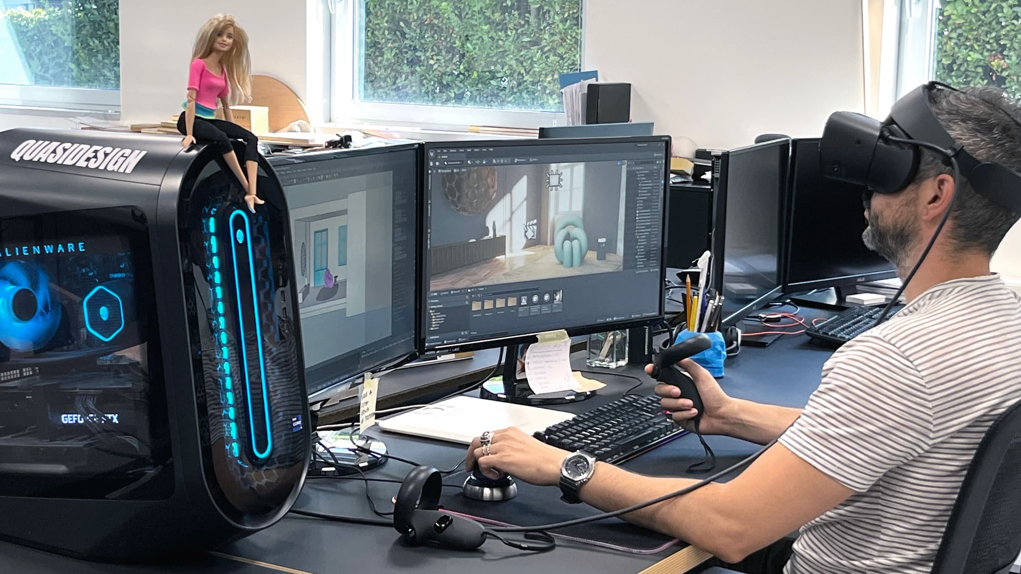 Virtual Reality scene for “Sweep2” armchair in the making