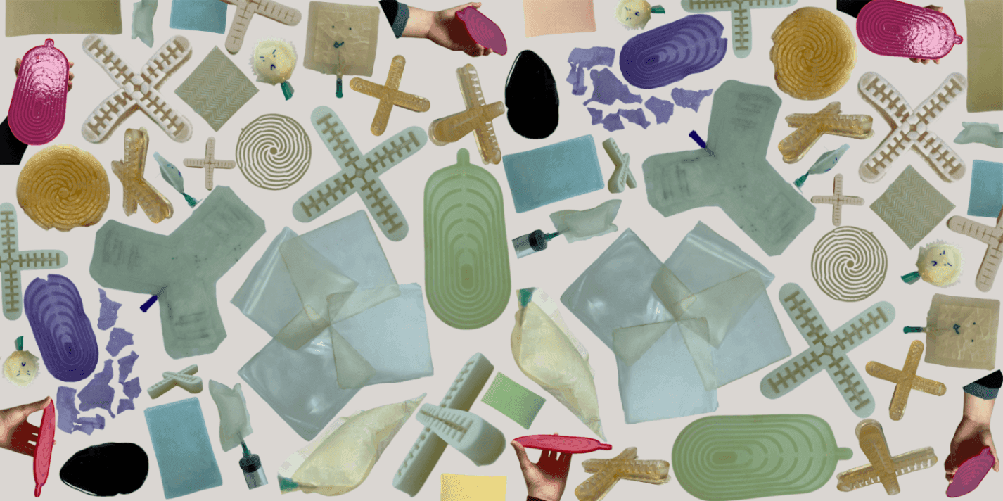 Bioplastic Actuators by Claire Lefez. Shape-changing structures made from DIY bioplastics, exploring their potential for soft robotics despite challenges in durability and environmental sensitivity.