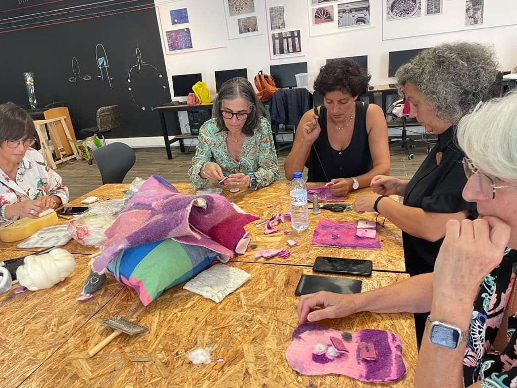 Felt and Electronics Workshop in Covilhã Portugal (Photo credit: @Elisabeth Lorenzi)