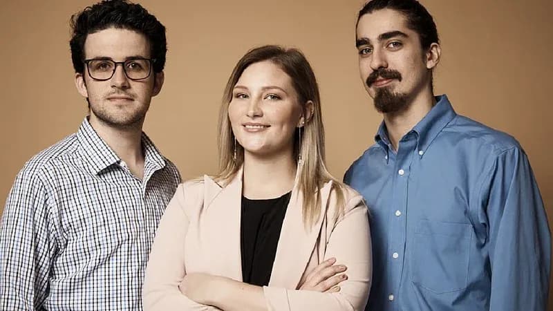 Group shot with Algotek co-founders, showcasing the team behind the algae-plastic concept