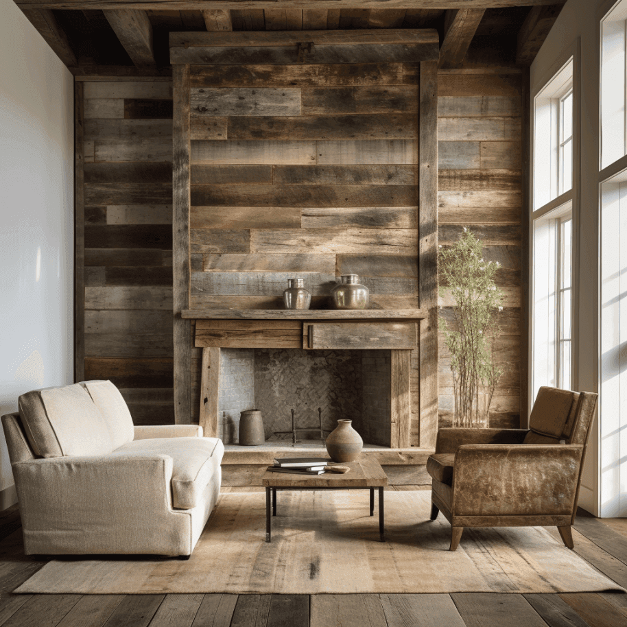 House decorations made from reclaimed wood